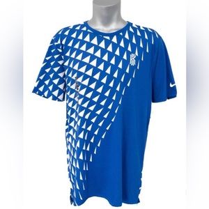 NIKE blue Kyrie Irving Dri-Fit  T-Shirt Brooklyn Nets Basketball Shirt sz S